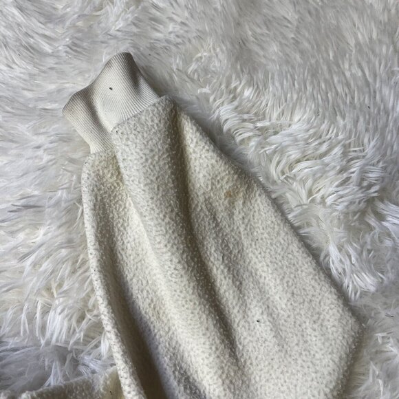 Vtg Trails End Men's Pullover Sweater Long Sleeve 1/4 Zip White M Heavy Fleece - Picture 7 of 7